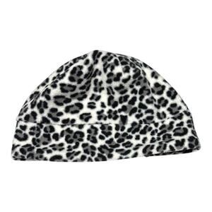 St. John’s Bay Black/White Animal Print Winter Hat - Classic Warm Fleece Beanie